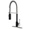 Gourmetier LS8779DPL Paris Single-Handle Pre-Rinse Kitchen Faucet, Black/ Nickel LS8779DPL - alternate 1